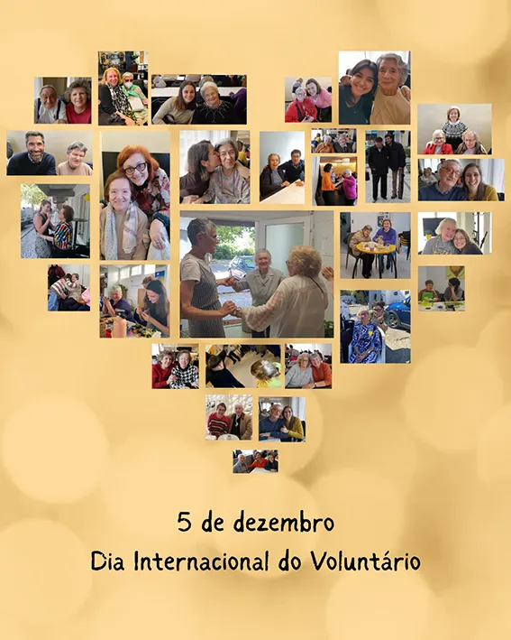 imagem de um ocracao feito com varias imagens de voluntariado